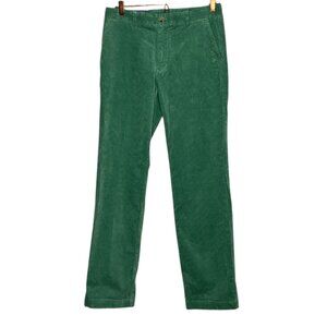 New Vineyard Vines Men's 30‎ X 32 Green Slim Fit Corduroy Stretch Breaker Pants